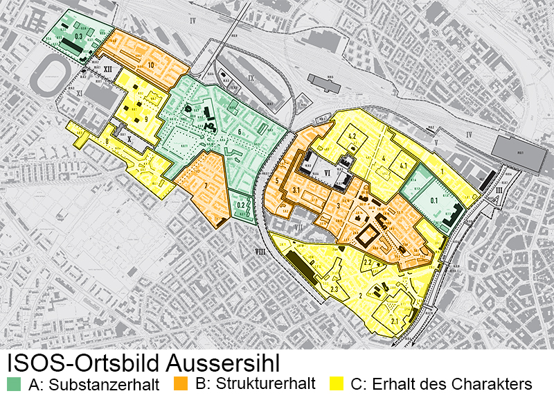ISOS Ausschnitt Aussersihl