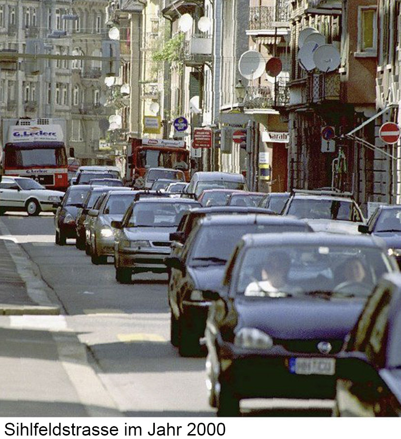 Verkehr auf der Sihlfeldstrasse